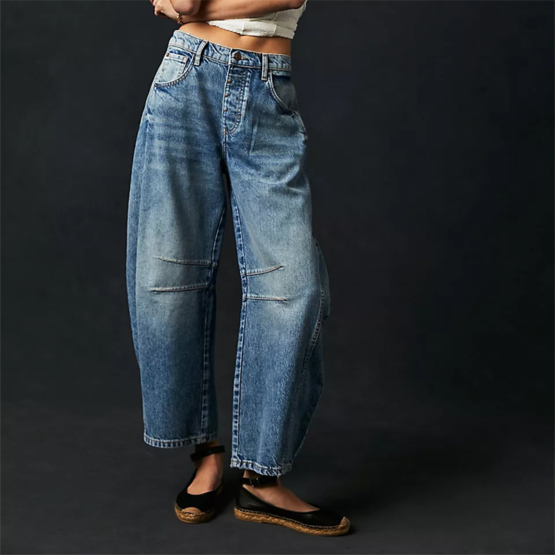 Title 22, Cropped Jeans for Women y2k Aesthetic Solid Col...