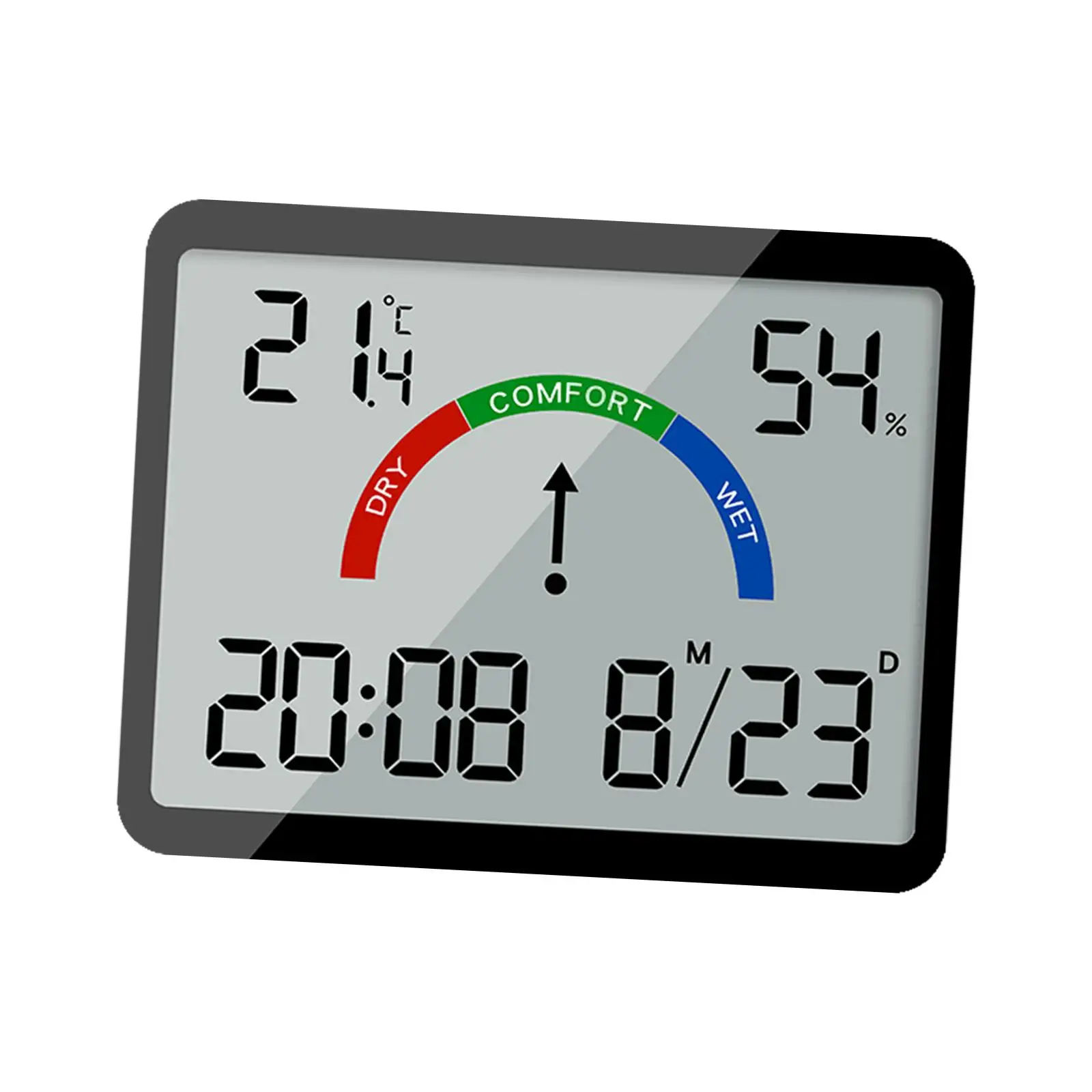 Room Thermometer Snooze Digital Indoor Hygrometer Alarm Clock Humidity Gauge for Kitchen Nursery Office Greenhouse Bedroom