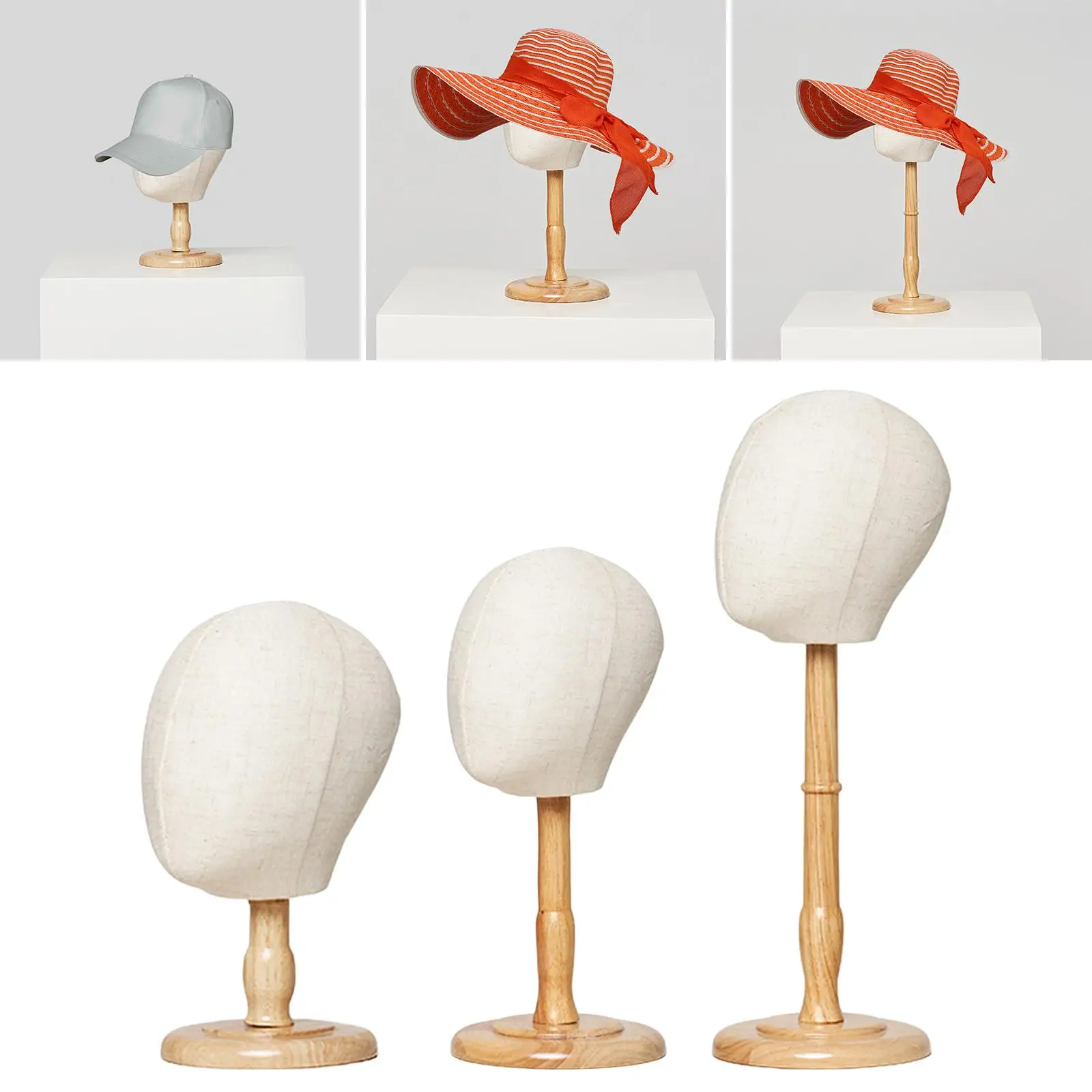 Wig Hat Caps Display Stand Children Mannequin Head Model Caps Storage Rack for Shopping Mall Hairdresser Training Styling Drying