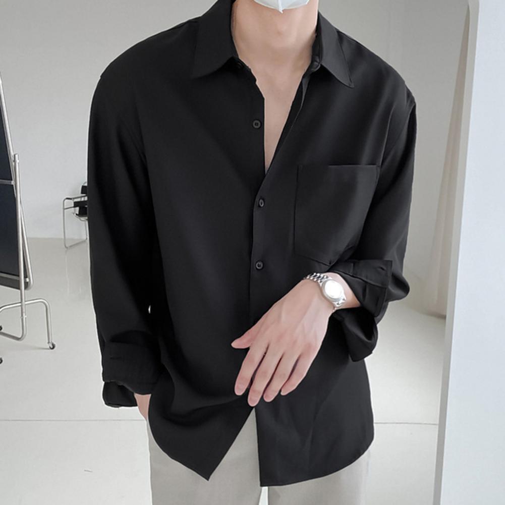 Title 5, Casual Men Lapel Long Sleeve Single-breasted Pa...