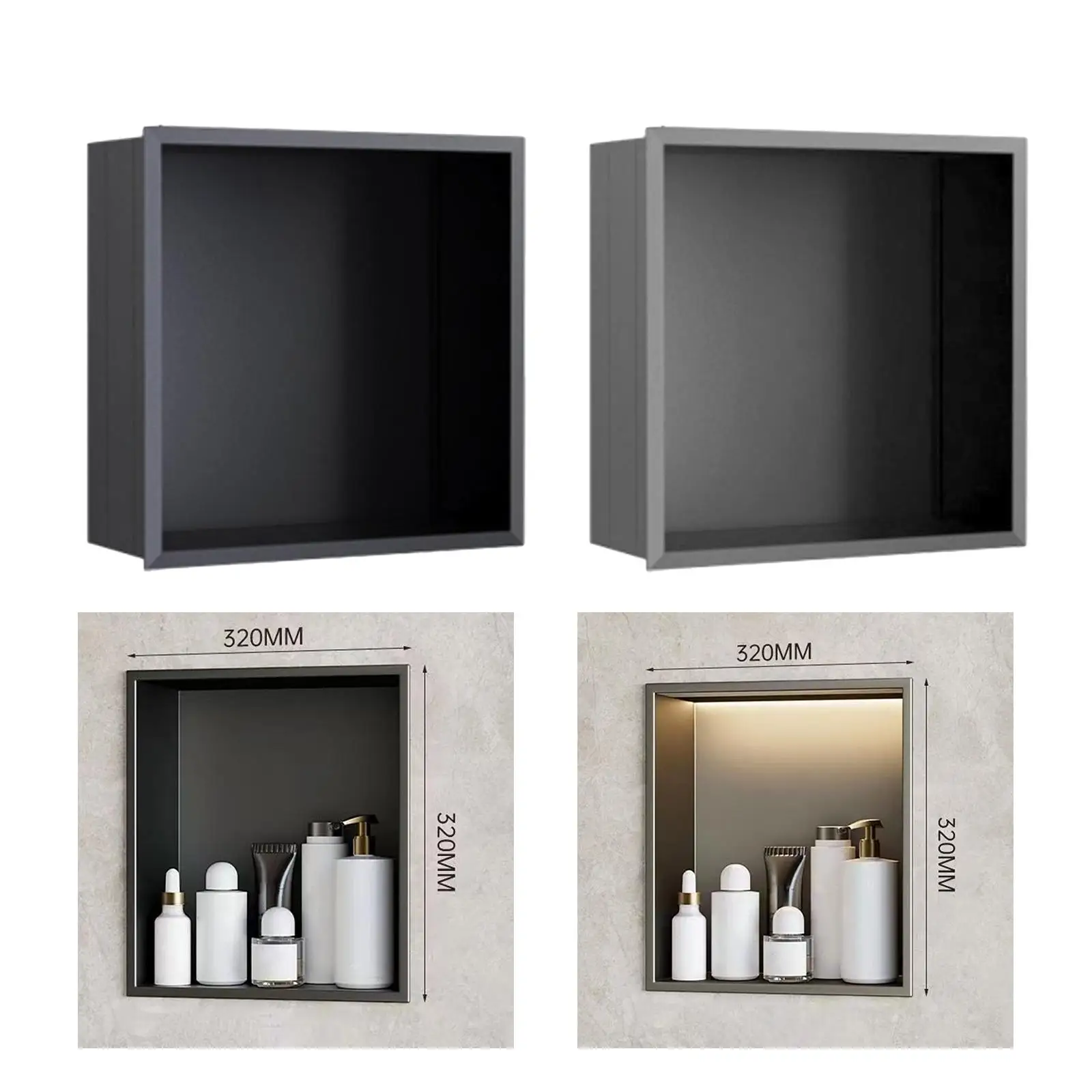 Wall Inserted Niche 12.6 ``x12.6`` Soap Niche Shower Shelf Elegant Bathroom Niche Shower Niche Shelf for Shampoo Soap