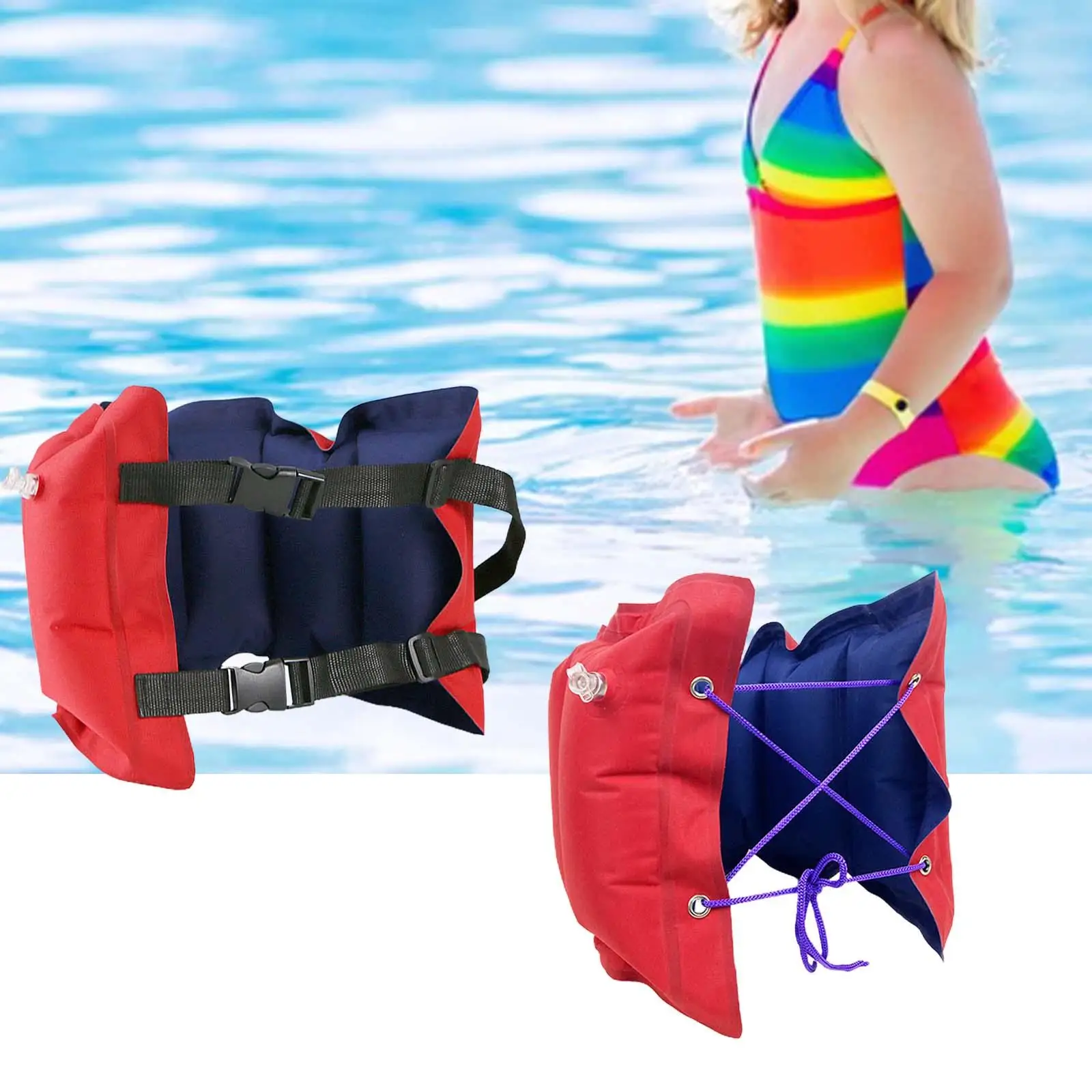 Inflatable Swim Belt Beginner Pool Swimming Training Aid Comfortable Buoyancy Belt Swim Floating Belt Swim Training Belt Device