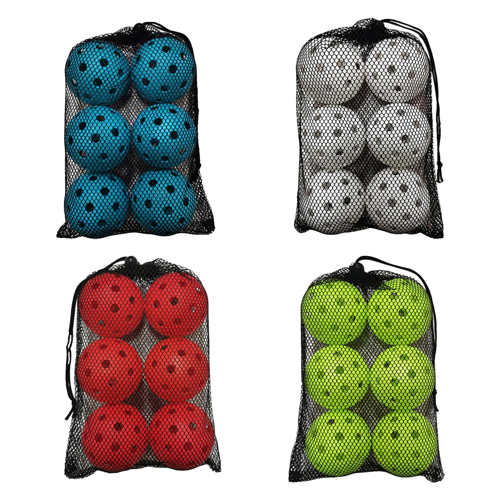 6 Pieces Pickleball Balls 40 Holes, Recreational Hollow Ball, Pickle Balls,