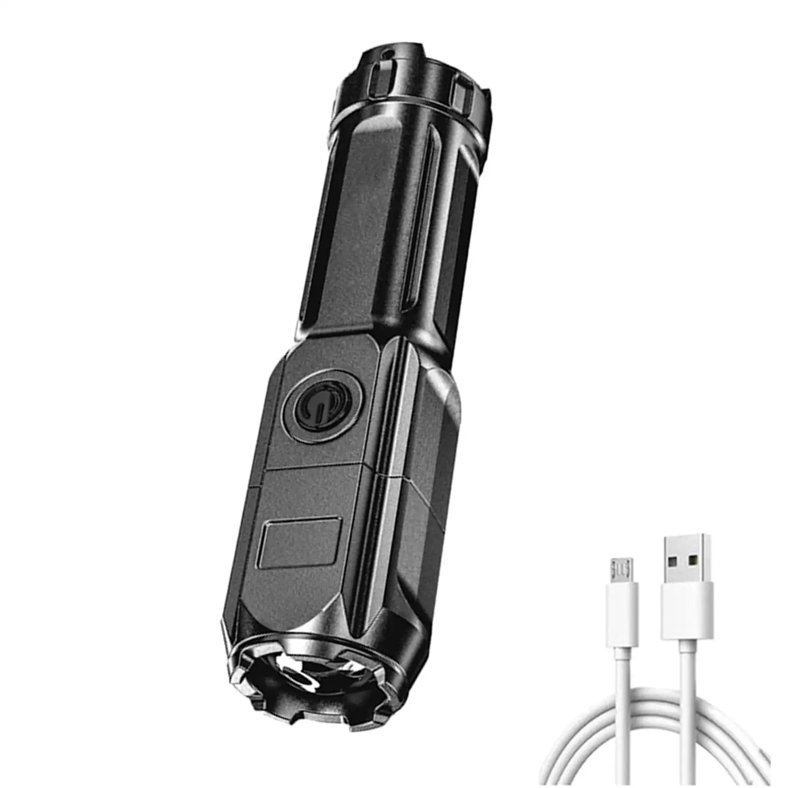 Compact Rechargeable LED flashlights Telescopic Bright for Running Adults Outdoor Hiking Walking