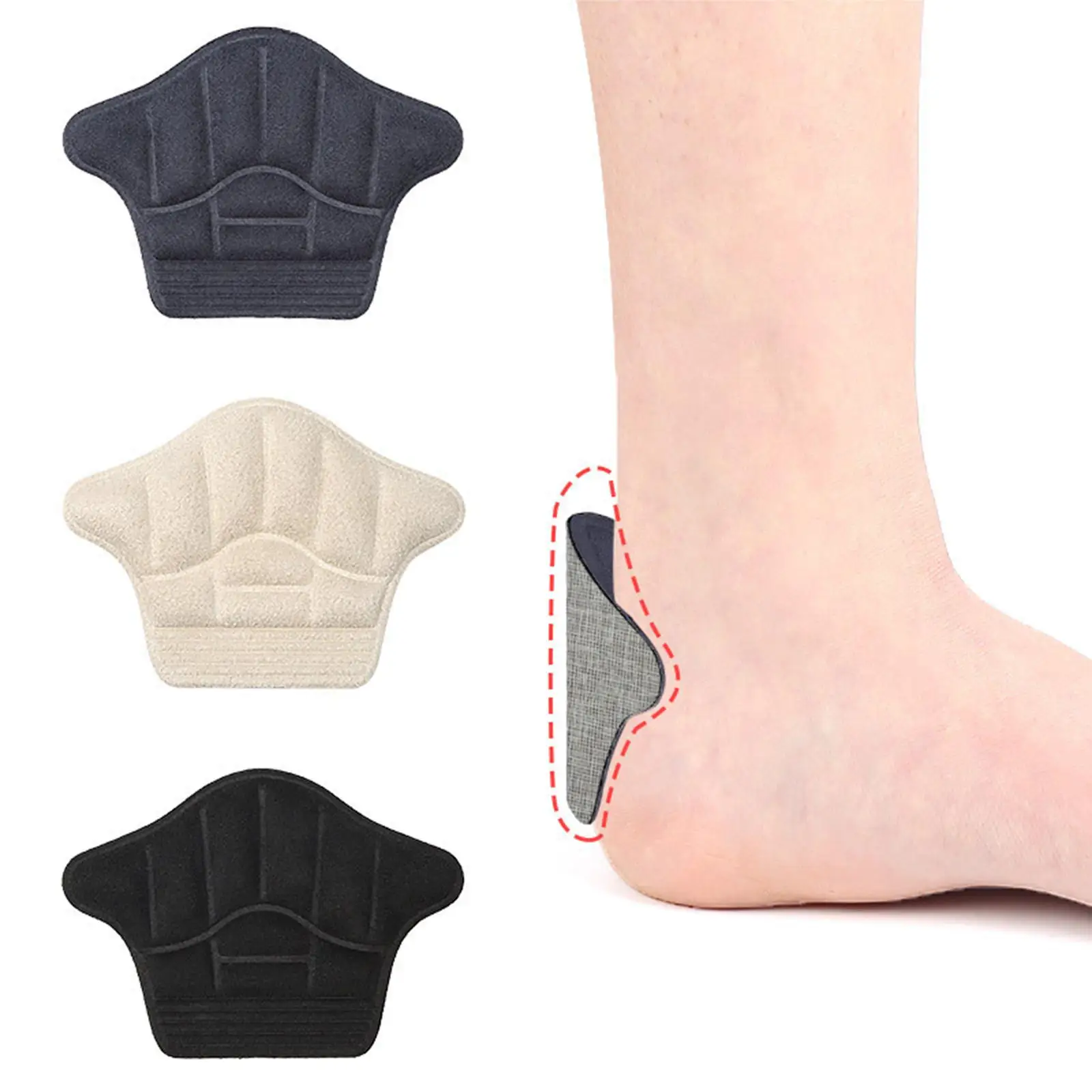 Shoes Heel Protectors Anti-Slip Self-Adhesive Heel Pads for Hiking Prevent Slipping