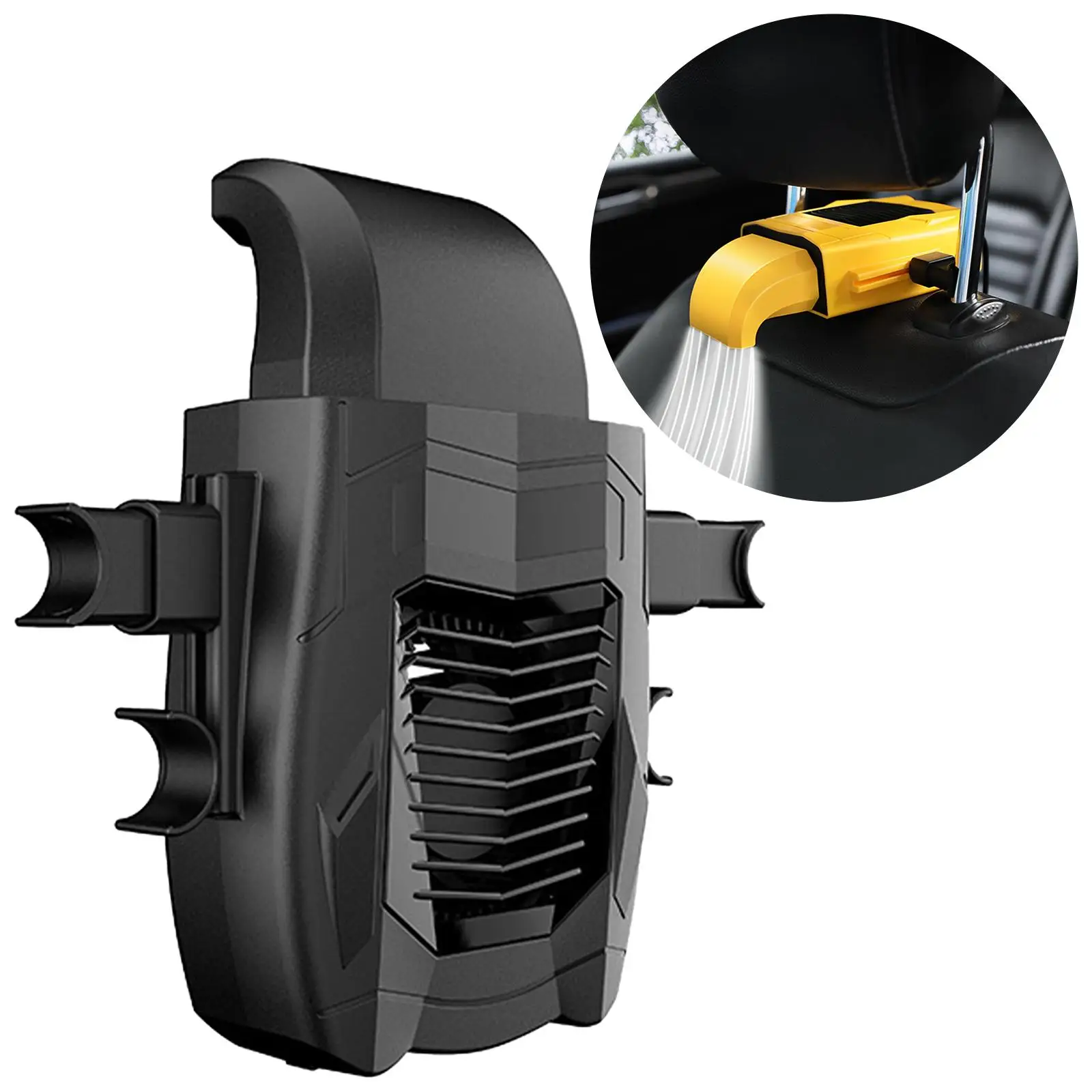 Automobile Car Seat Back Cooling Fan USB 12V 24V 5 Watts Practical 3 Speed
