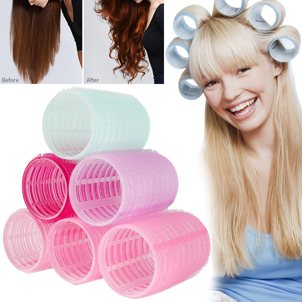 Best of New Hair Curler Plastic Self-adhesive Hair Curlers Lazy Air Bangs Curling Tube Eight-character Bangs Curling Hairdressing Tools Reviews & Tips - Image 2