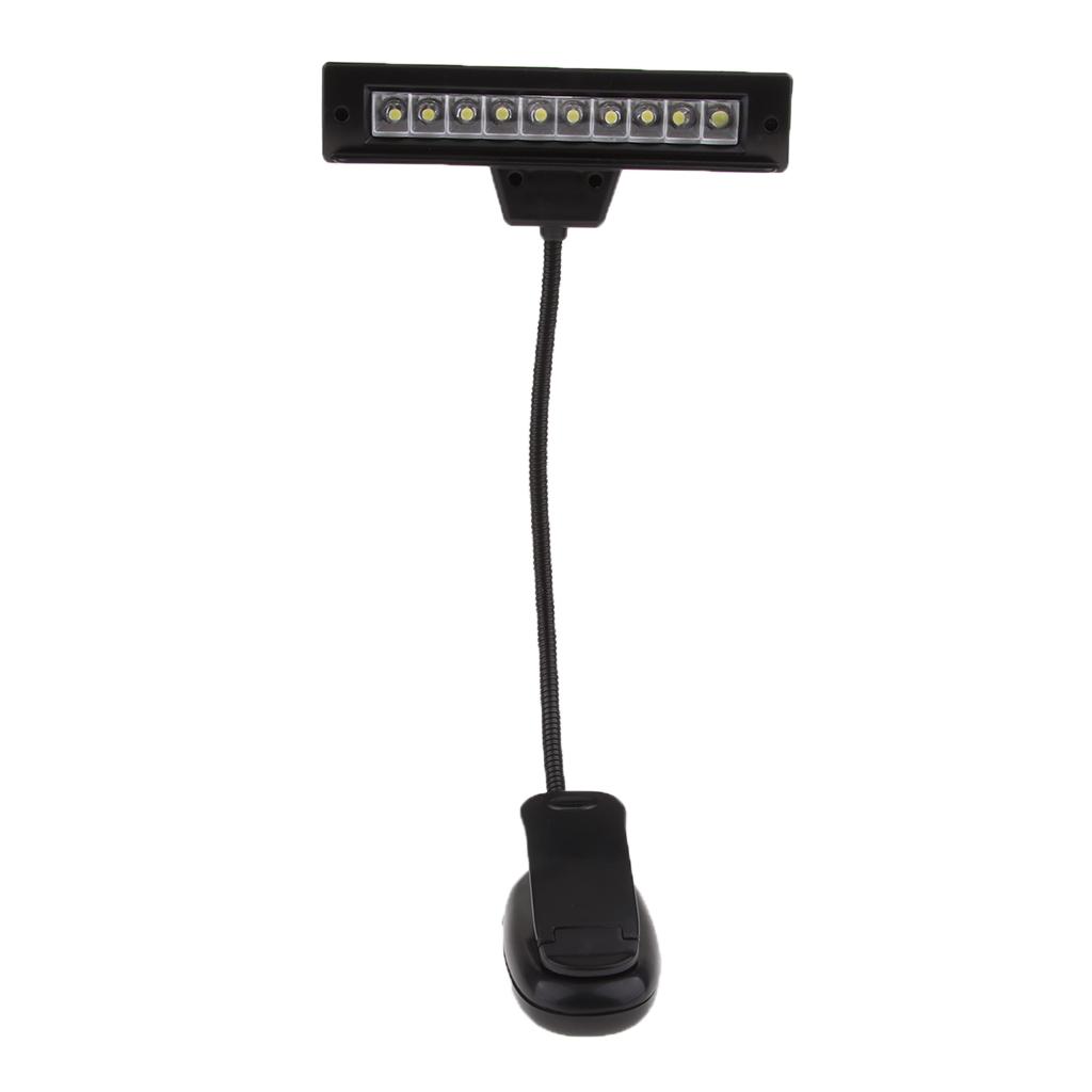 Music Stand Light Clip On Book Lights Reading Desk Light Black