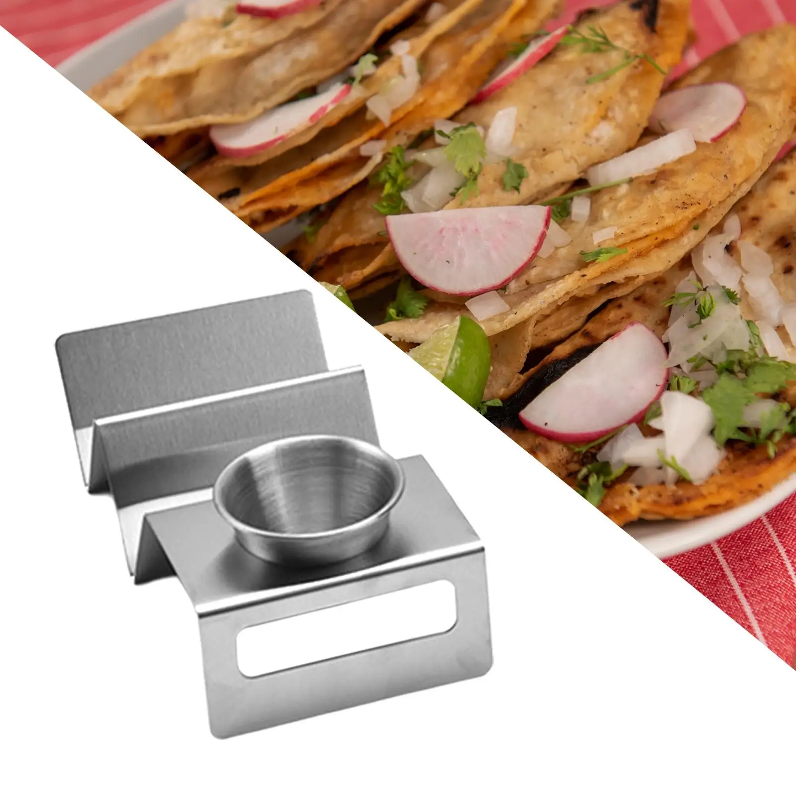 Taco Holder Stand Wave Shape Taco Tray Taco Rack Server Plate for Restaurant,