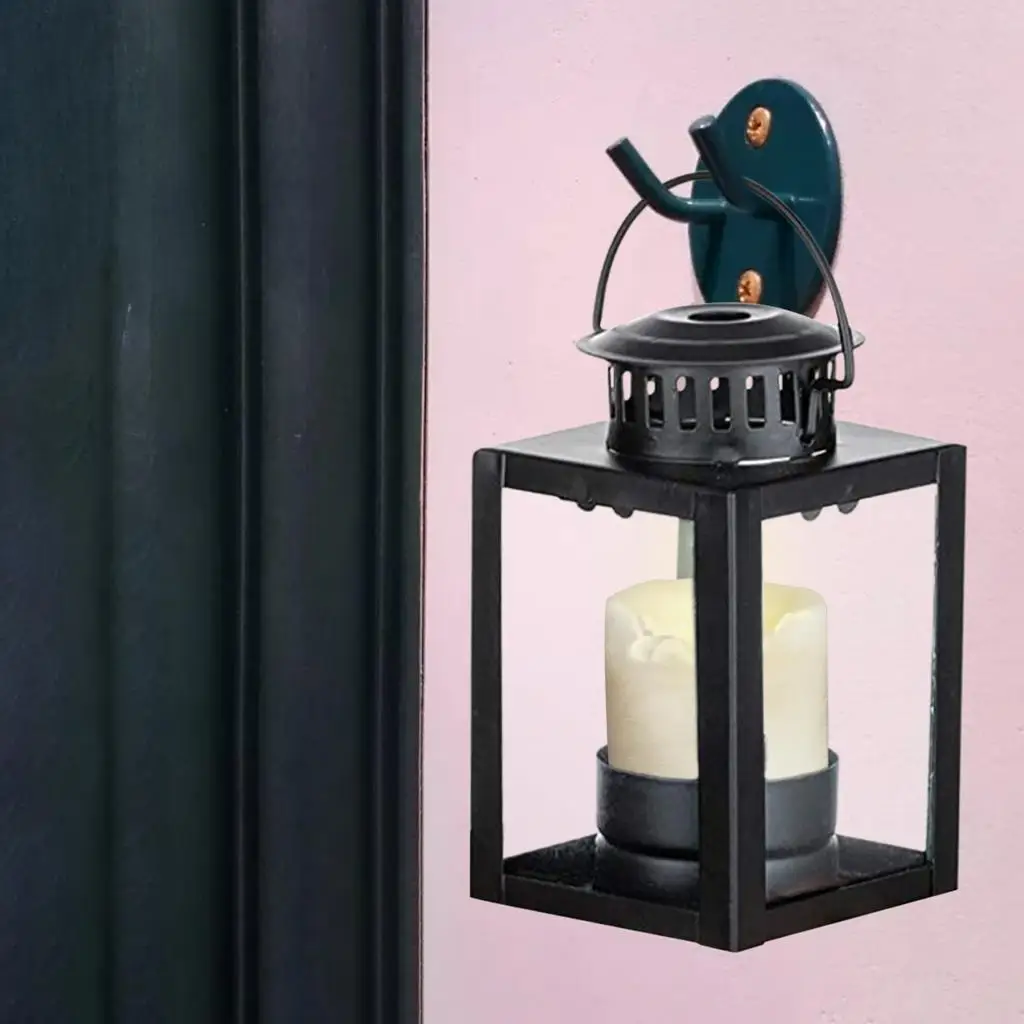 Retro Candle Holder Lantern Shape for Indoor Decor patio and garden and home Party