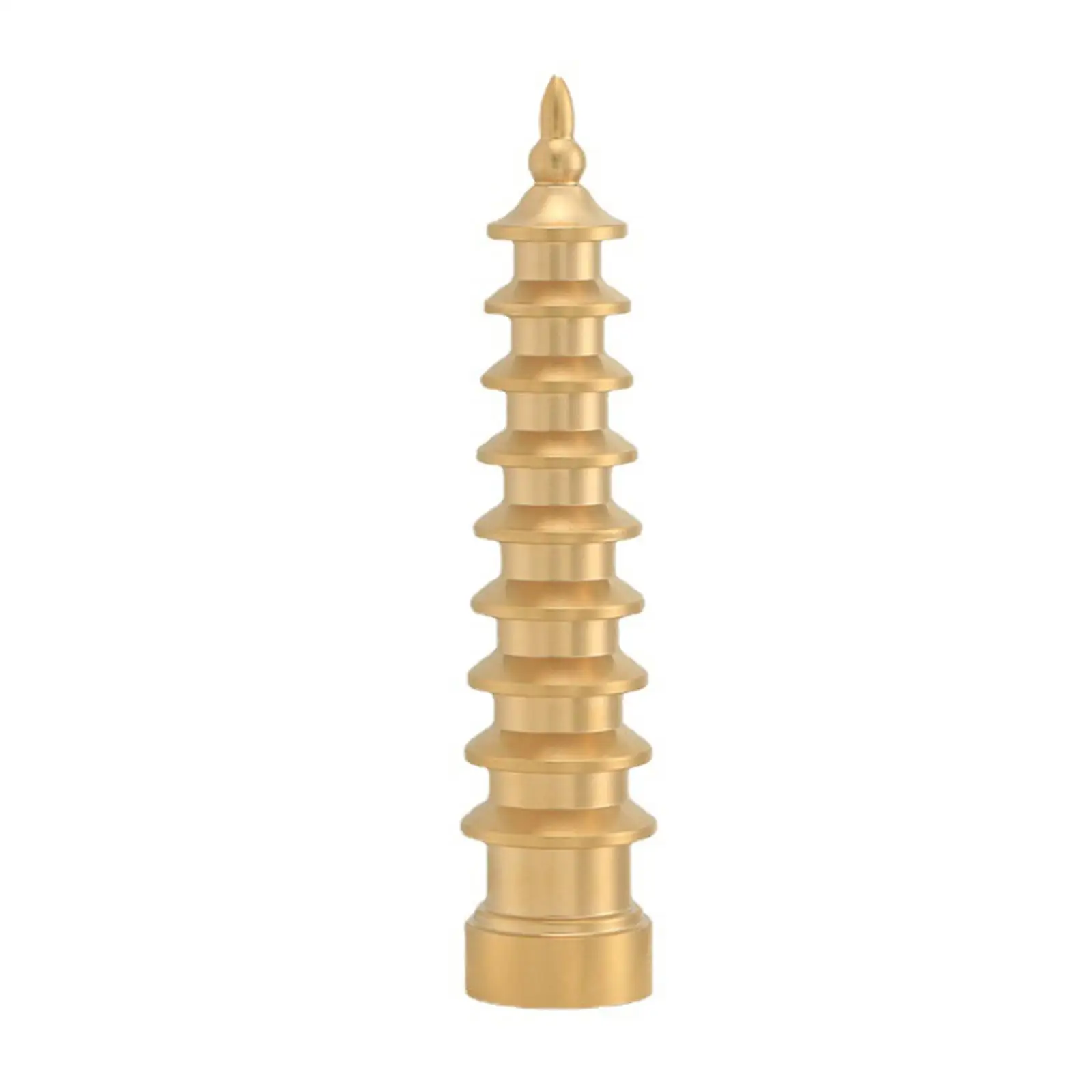 Brass Pagoda Feng Shui Statue Ornaments Protection Business Rises for Office Home