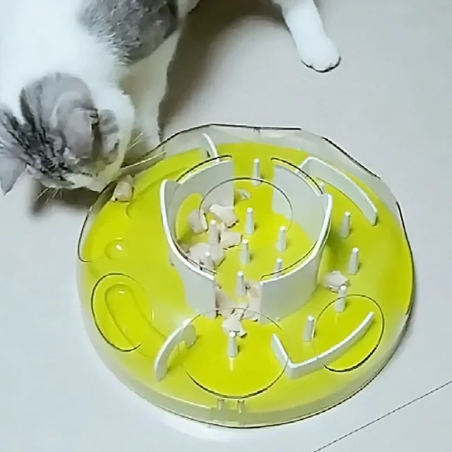 Cat Slow Feeder Cat Treat Toy, Cat Puzzle Feeder Food Dispenser,  Interactive Treat Maze & IQ Training Toys for Cats - Slow Feeder Cat Bowl  for Healthy