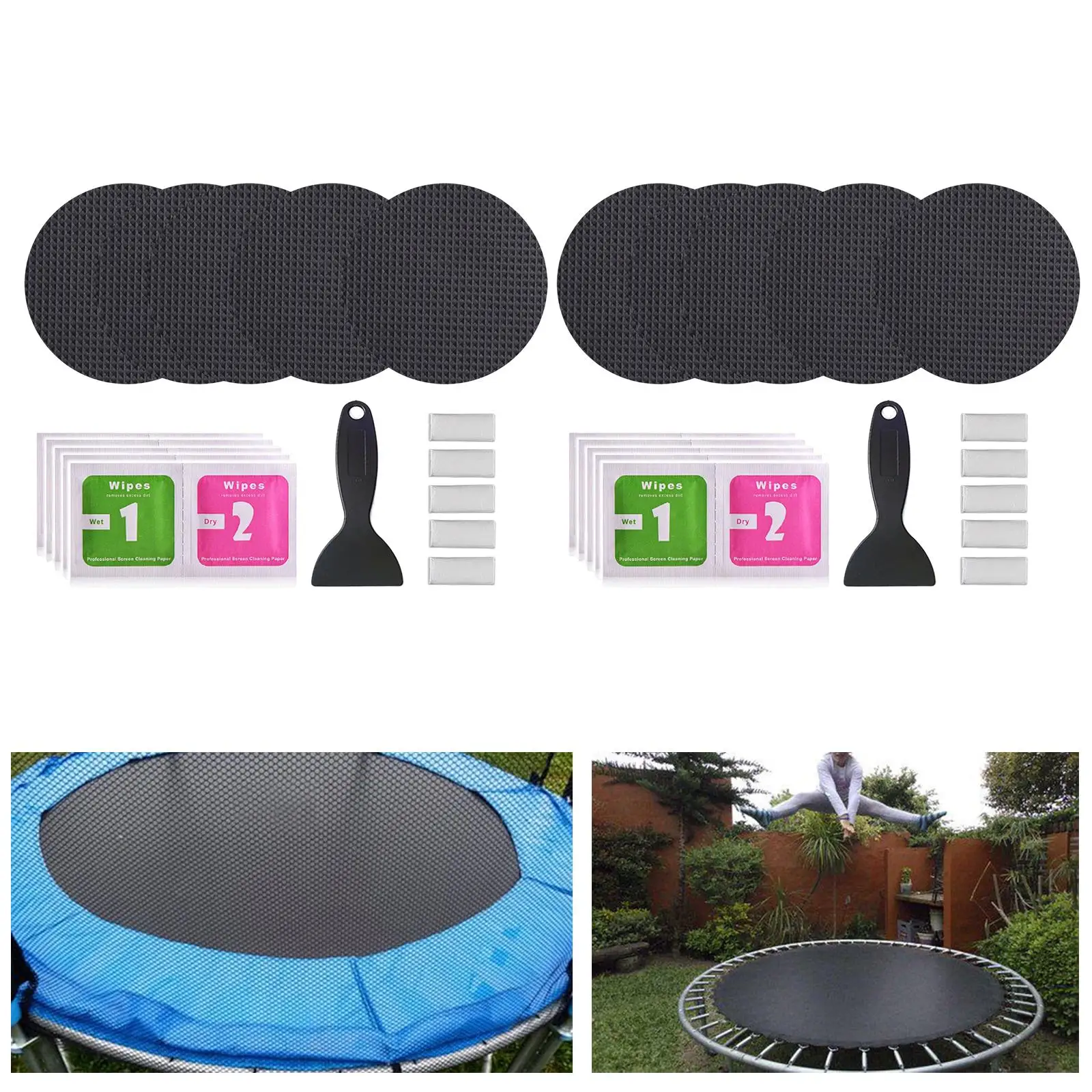 Professional Trampoline Patch Repair Kits Mesh Hole Patch for Garden Tent Repair