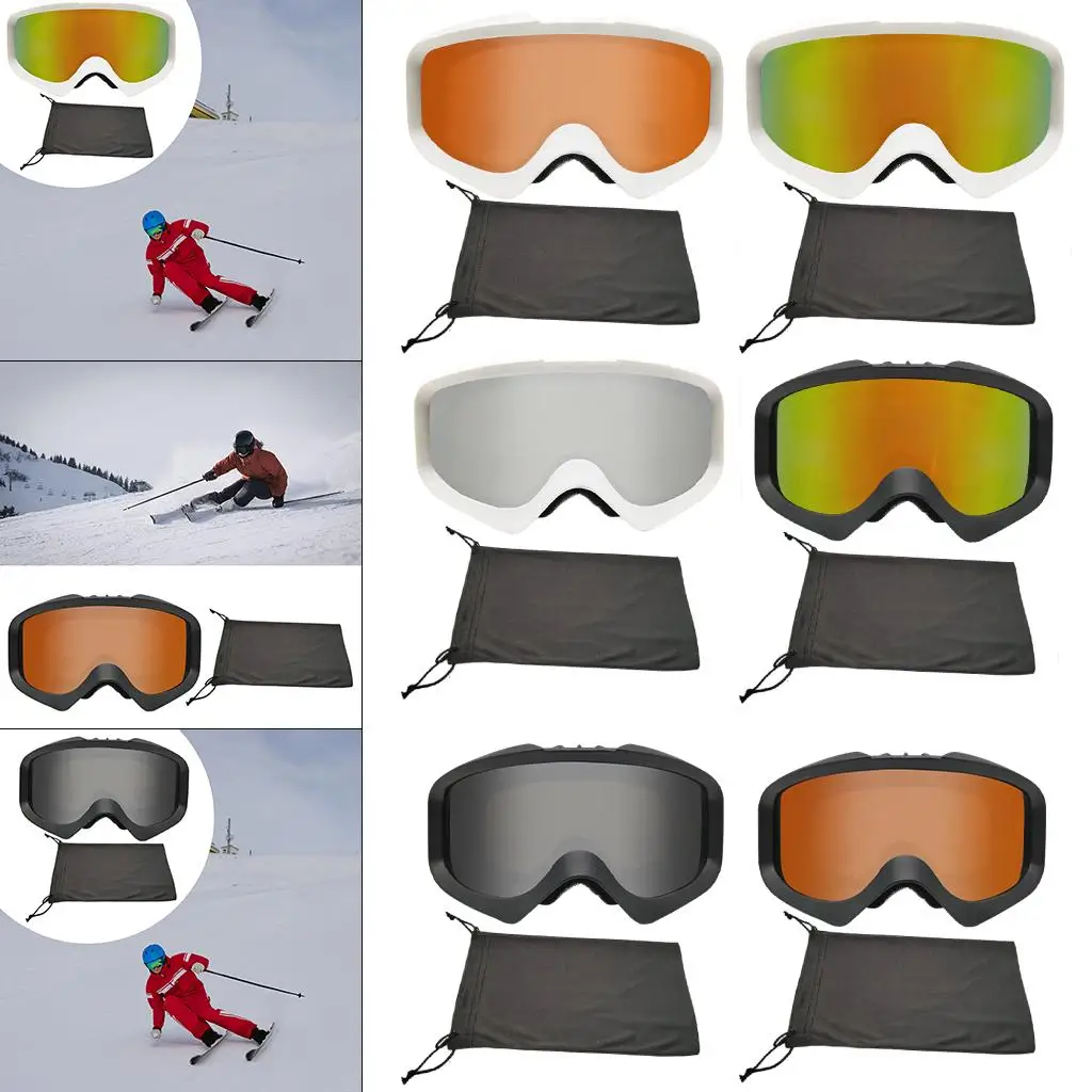 Ski Snowboard Goggles Winter Sports UV Sunglasses for Men Women Anti-fog Protective Lens Windproof Dustproof Outdoor