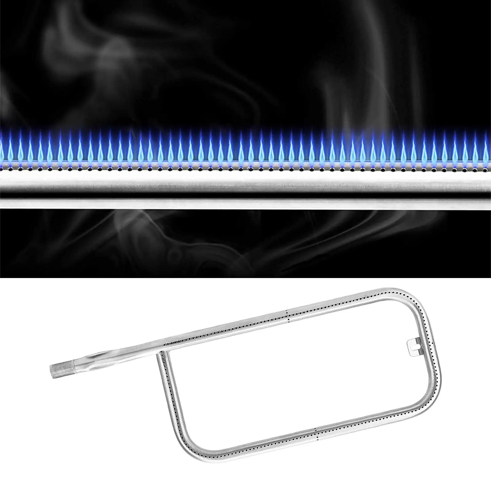 Stainless Steel Burner Tube Web69956 Parts Gas Rack Grill Burner for Q200 Q220 Q2000 Q2200 396000 396002 396001 Easy to Install