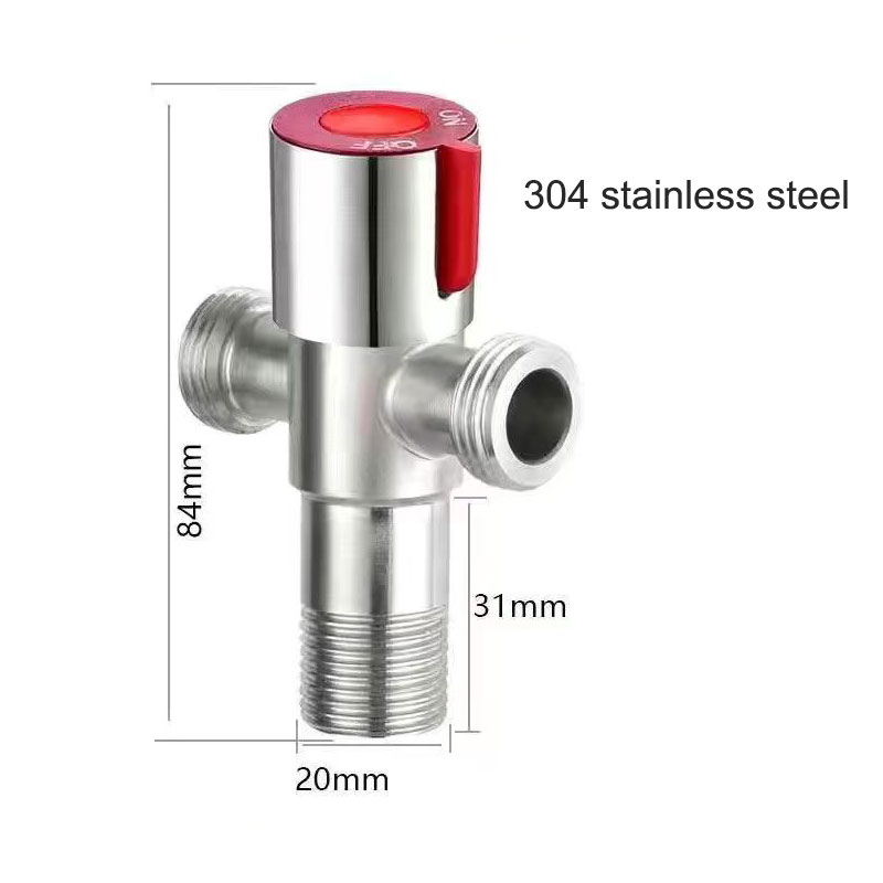 G1/2 Gewinde Winkel Vlaves Edelstahl Füllventile Küche Badezimmer Werkzeug für Toilette Waschbecken Becken Warmwasserbereiter Ventile – Detail 6