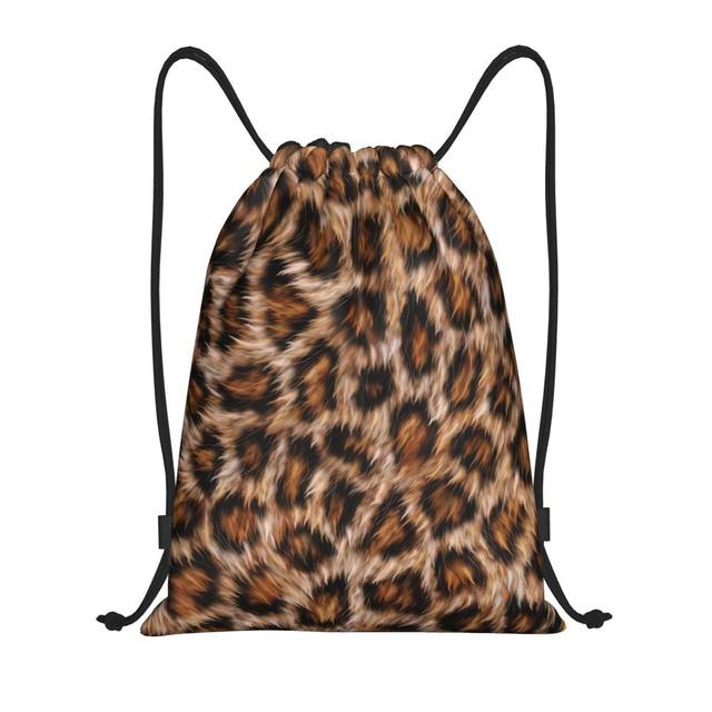 【Raucohouse】Melta leopard drawstring bag Raucohouse