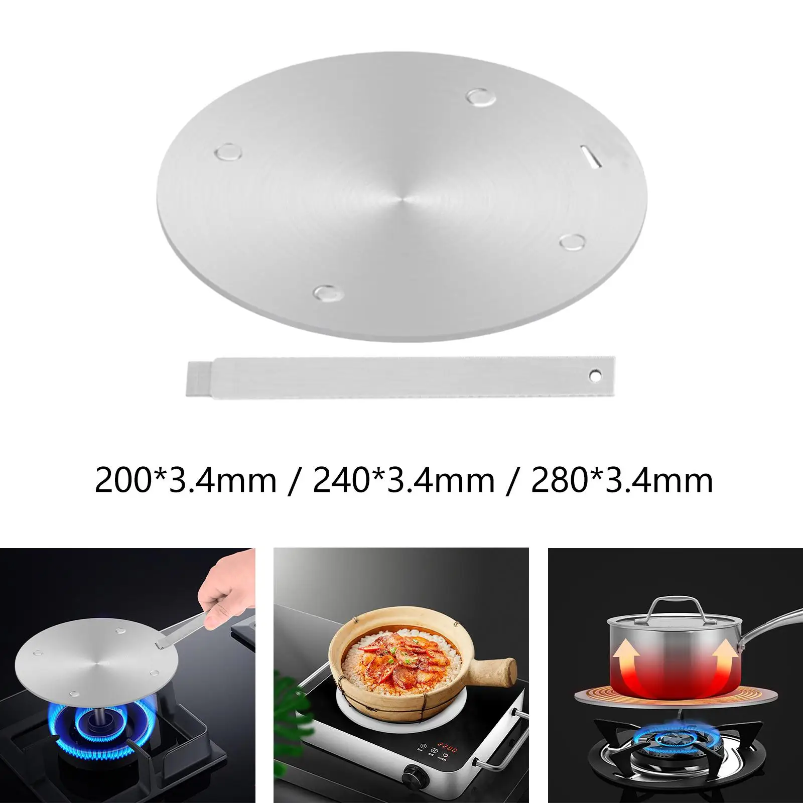 Stainless Steel Induction Hob Plate milk Cookware Heat Diffuser for Electric Gas Stove