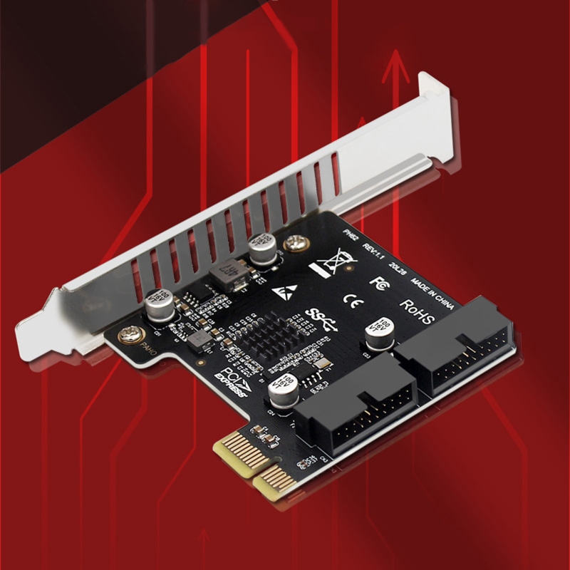 Description Picture 6 of itemPCI-E USB 3.0 Expansion Card Adapter 2 Port USB3.0 Hub Internal 19/20 Pin Header PCIE PCI Express to USB3.0 Adapter Card