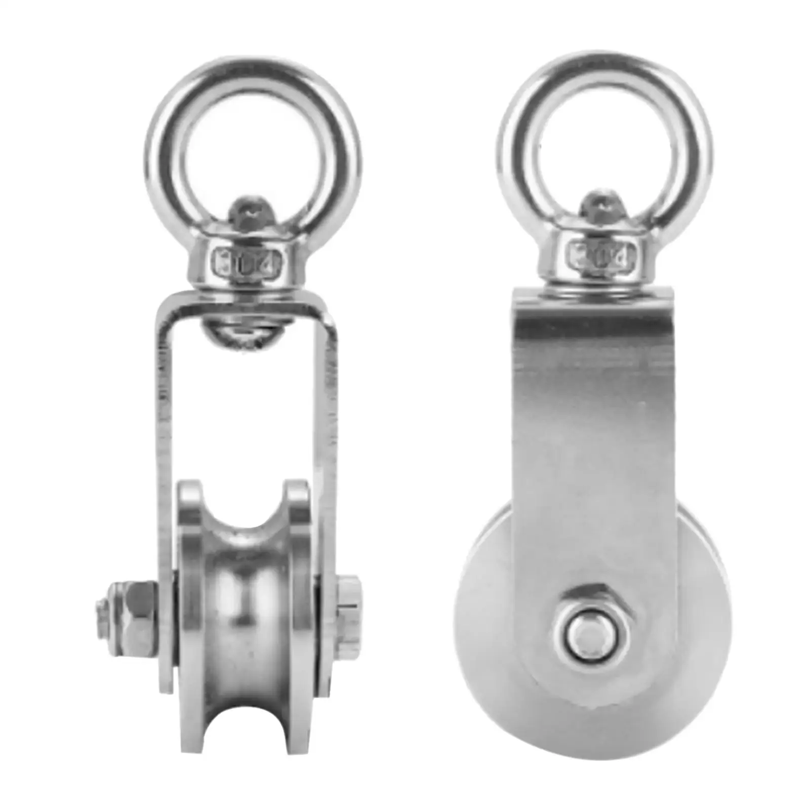 2Pcs Stainless Steel Swivel Pulley Block Gym Equipment Smooth Cable Pulley Wheel Pulley for Gym Wire Maintenance DIY Attachment