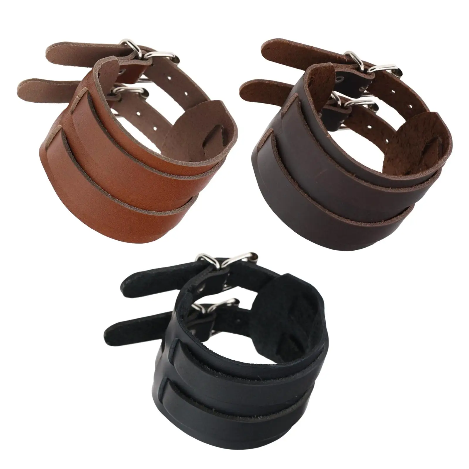 Adjustable Wristband Punk Jewelry PU Leather for Punk Clothing