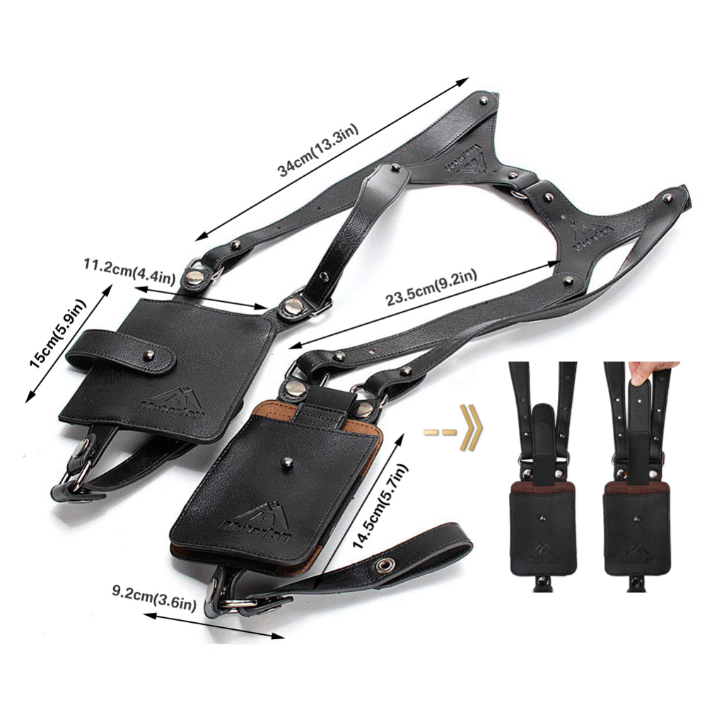 Description Picture 3 of itemConcealed Wallet PU Leather Anti-theft Chest Bag Underarm Hidden Shoulder Bags Hunting Holsters Double Shoulder Pocket Pouches