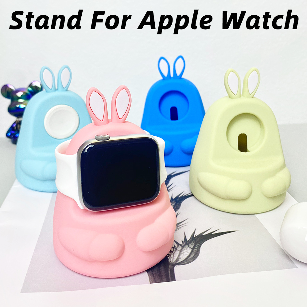 Ladeständer für Apple Watch, niedliches Häschenmuster, Ladestation, Desktop-Nachttisch, Halter für iWatch 8, 7, 6, 5, 4, 3, 2 SE – Detail 19