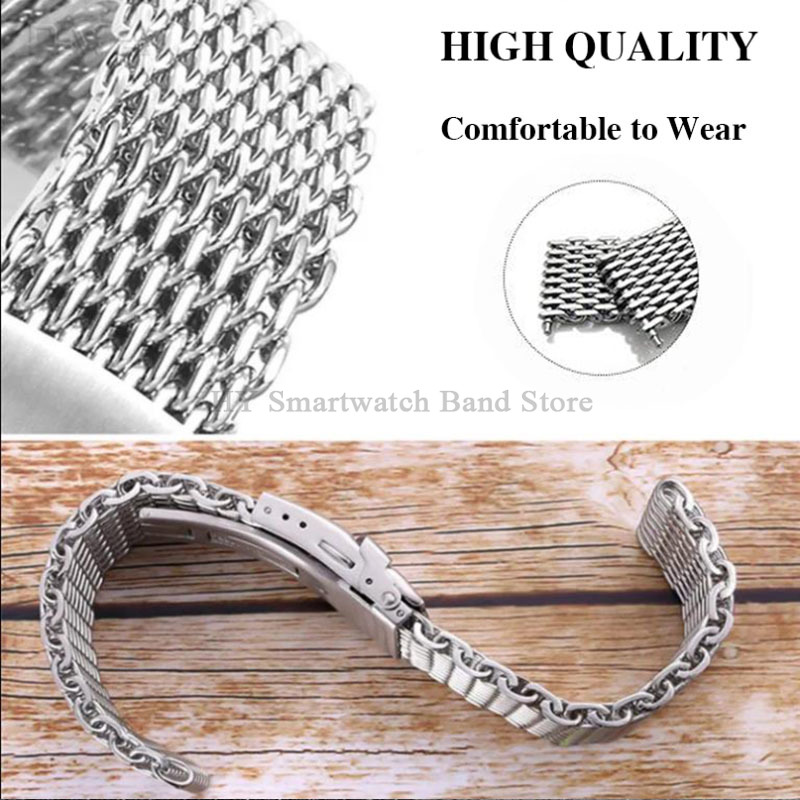 diving Wrist Band, Metal Mesh, Pulseira Ajustável,