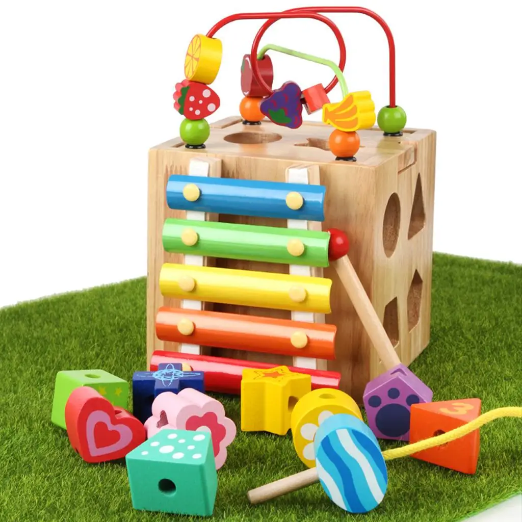 Activity Cubes  Early Educational Toy for Preschool Toddler Gift