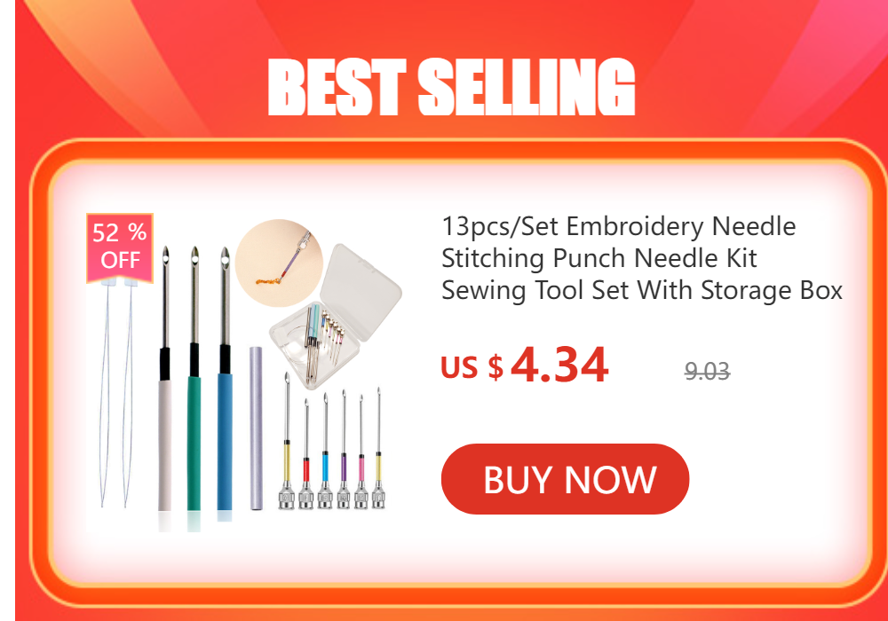 13pcs/Set Embroidery Needle Stitching Punch Needle Kit Sewing Tool