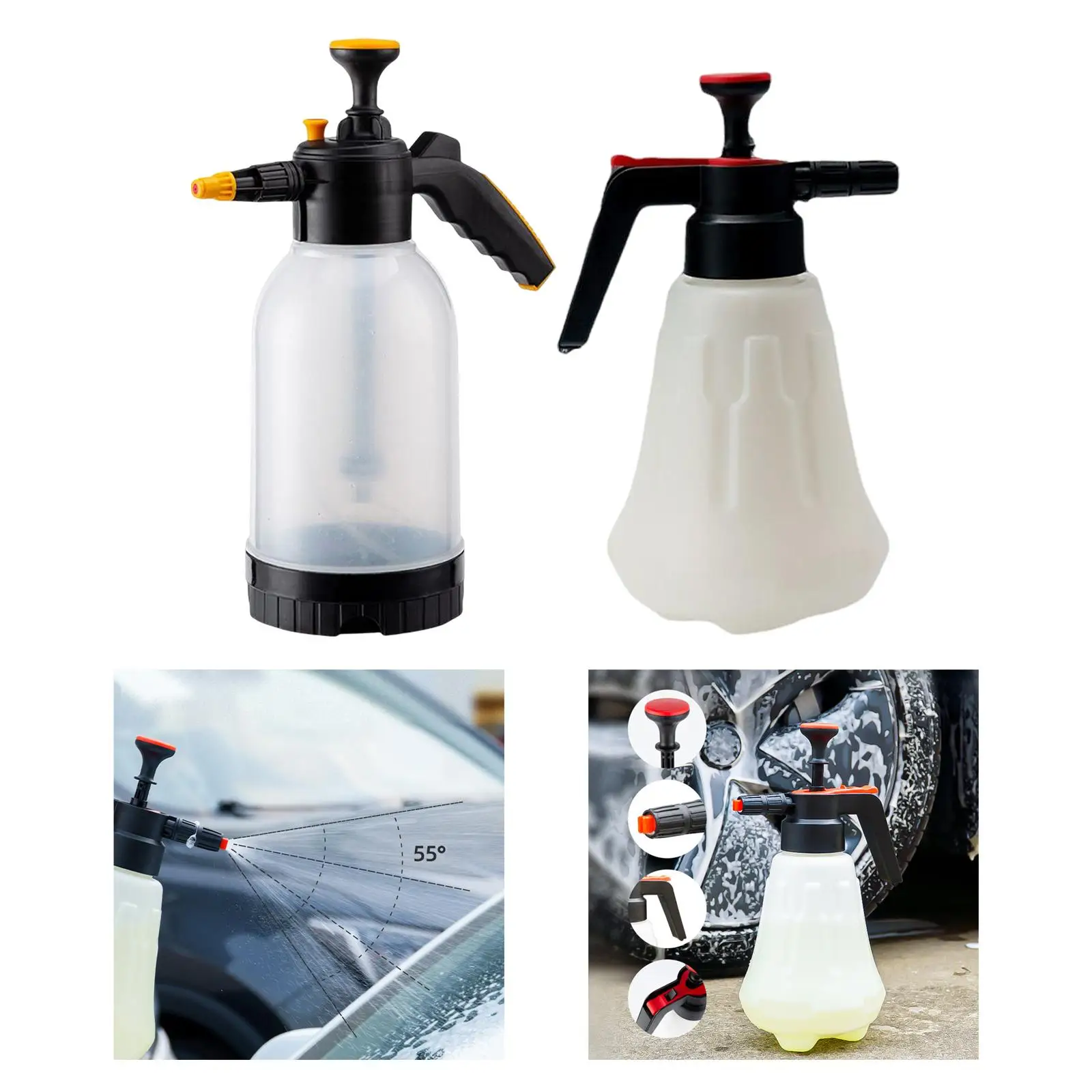 Durable Handheld Foam Sprayer Equipment Bottle Convenient Pressure Pump for House Cleaning Lawn Window Cleaning Car Wash