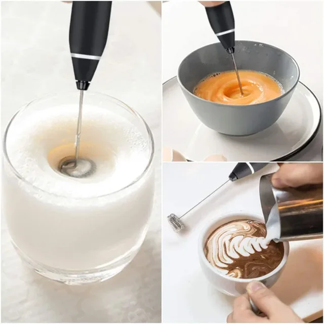 Electric Milk Foamer Blender Wireless Coffee Whisk Mixer Handheld Egg Beater  Cappuccino Frother Mixer USB Portable Kitchen Food - AliExpress