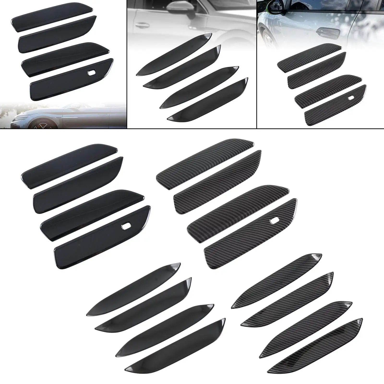 4 Pieces Car Door Handle Covers Decorative Sticker Auto Stickers Durable Fashionable Protection Cover for Dolphin Atto 2
