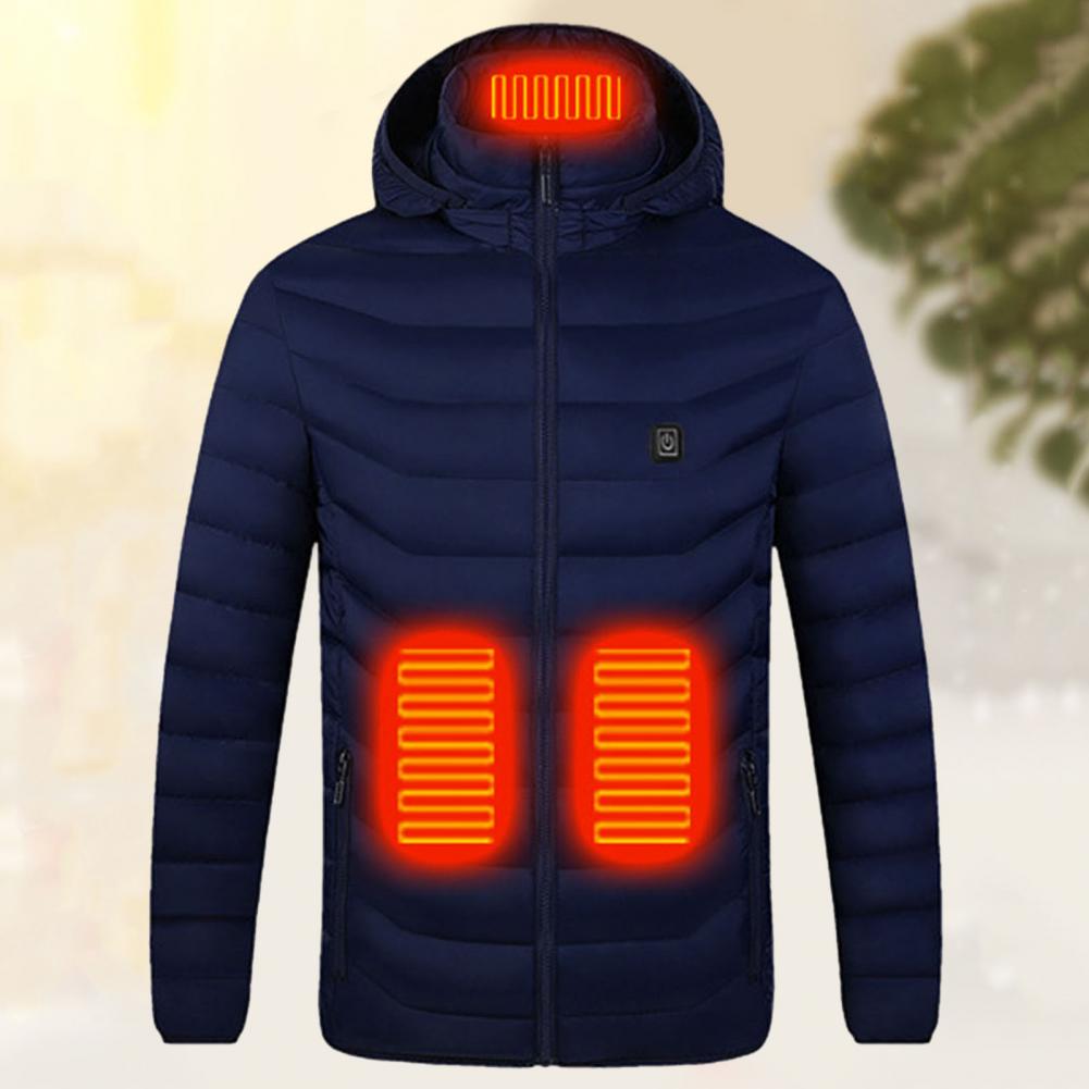 Description Picture 6 of itemWinter Heating Down Coat High Collar Hooded Neck Protection Padded Parkas Thickened 3 Gear Adjustment Men Cotton Coat