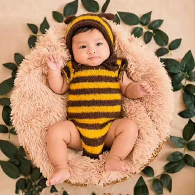 Costume da ape neonato Crochet Baby Photo outfit Costume da ape Mohair  fatto a mano servizio fotografico puntelli per fotografia neonato -  AliExpress