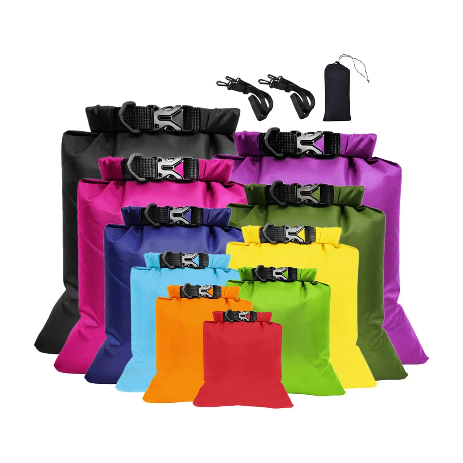 10Pcs Waterproof Sacks Drybag Waterproof Rucksack Waterproof Storage Bag Kayak Float Bag for Surfing Camping Beach Swimming Ski