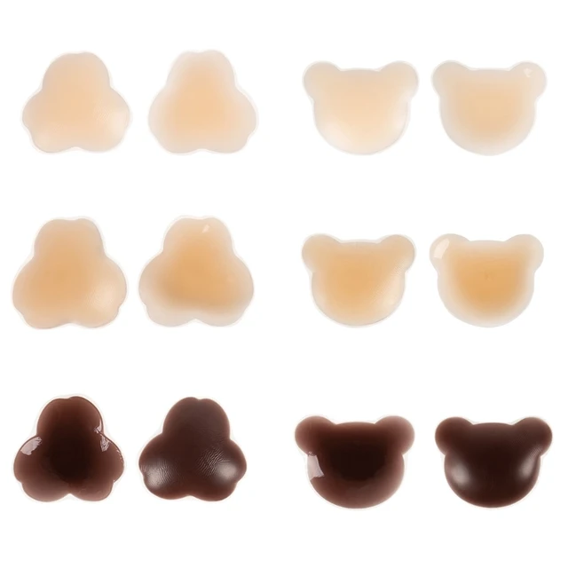 Sticky Bra Lift Super-thin Sticky Nipple Covers Silicone Petals Adhesive  Strapless Backless Bras Pasties, Light Brown 