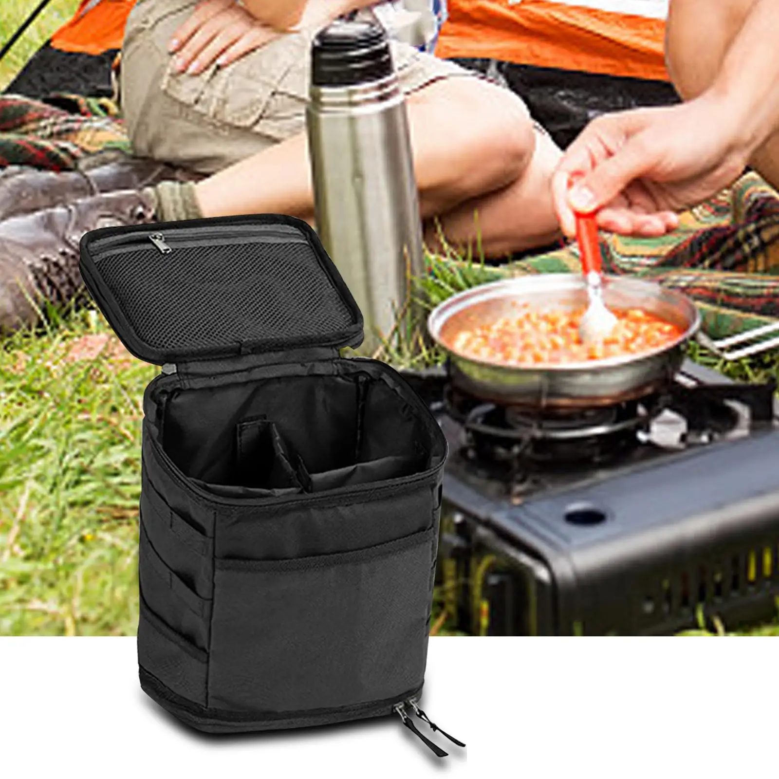 Camping Cookware Storage Bag Picnic Bag Carrying Bag Lightweight Waterproof Large Tote Pouch Carry Case for Outdoor Activities