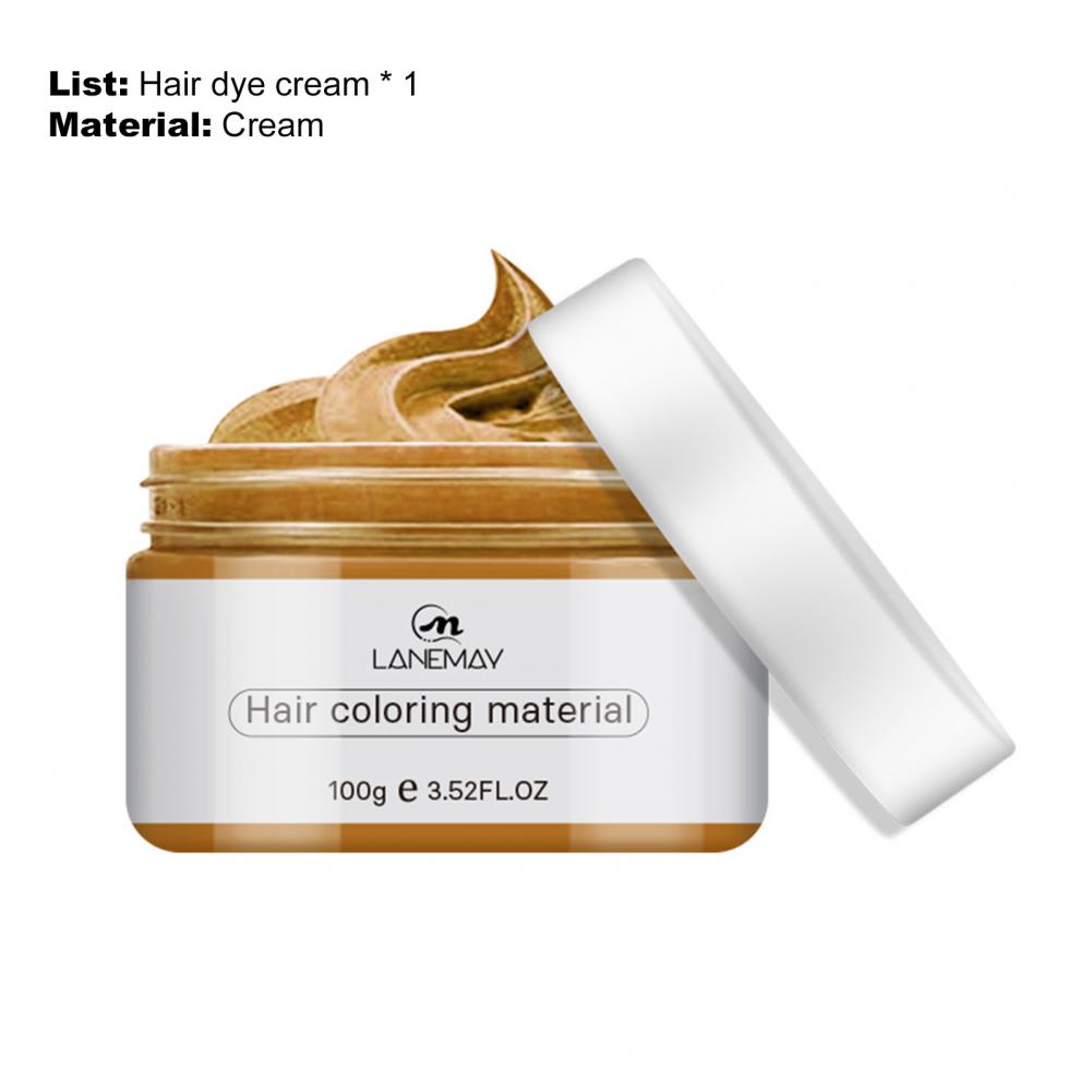 Description Picture 4 of item1 Bottle 7 Colors Fashion Grandma Grey Temporary Styling Hair Dye Cream Pomade Wax Unisex Hair Coloring Tools Accessories