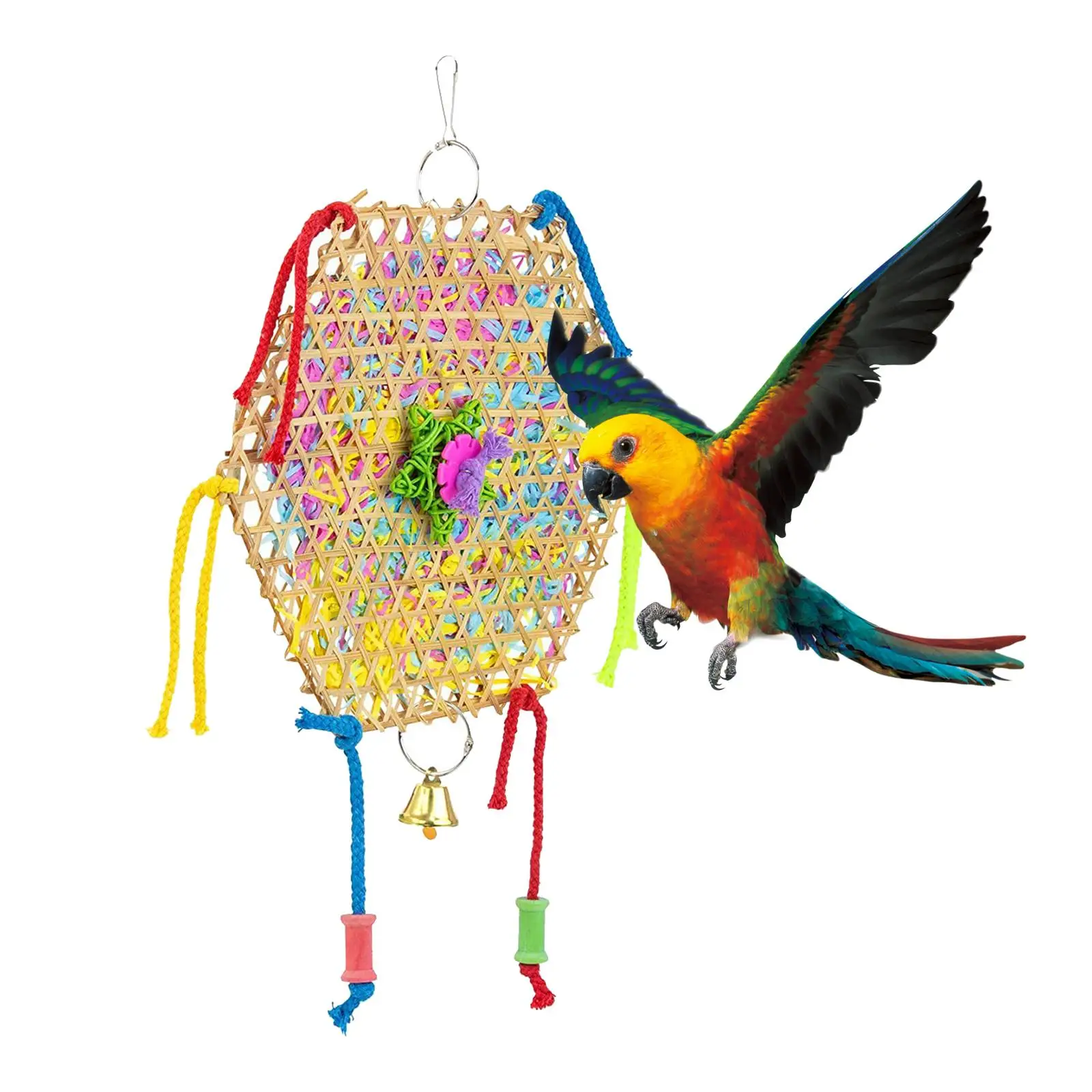 Parrot Toy Swing Parrot Cage Bite Toys for Parrotlets Lovebirds Cockatiels