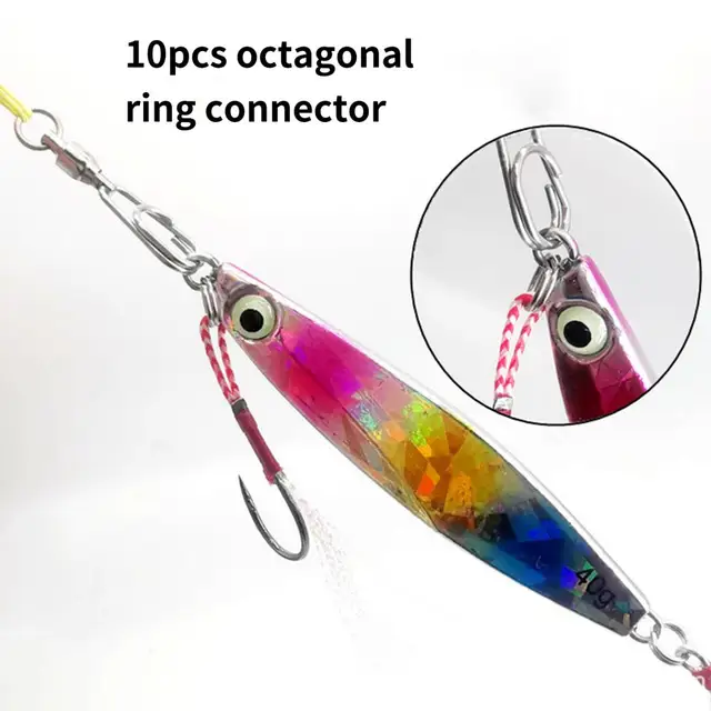 10pcs Swivel Solid Rings Fishing Pin Connector With Interlock Snap Fishing  Hooks Fishing Lure Connector Fishing Tools - AliExpress