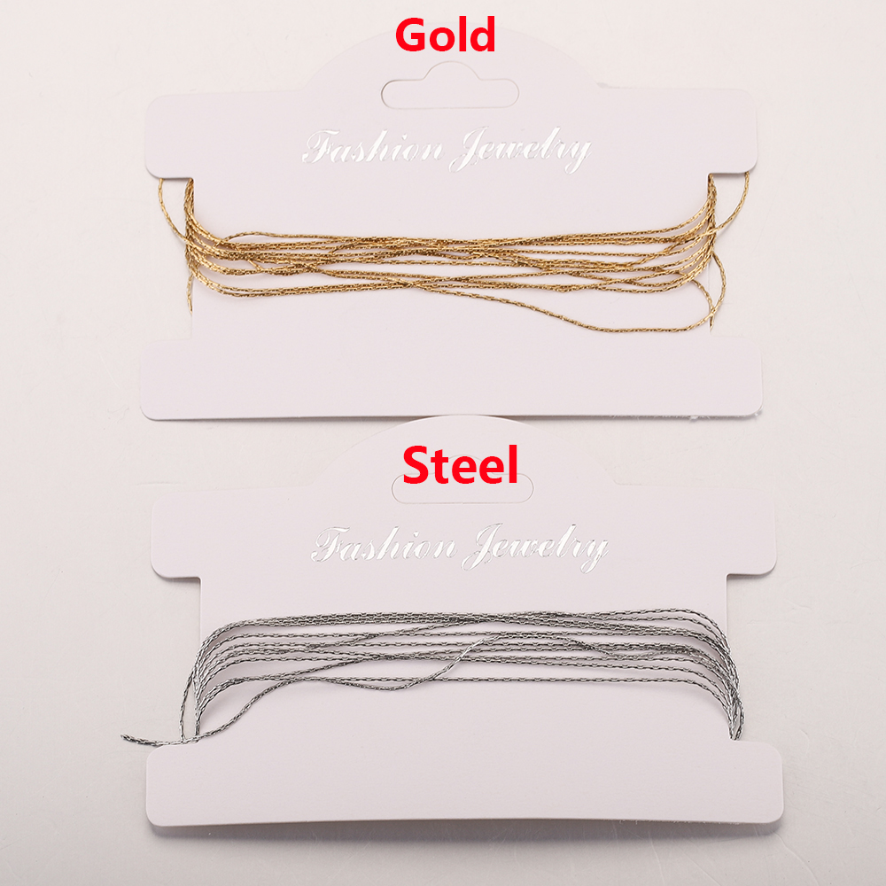 2 m Edelstahl kleine Kabel vergoldete Ohrringkette 0,5 mm Seilketten für DIY Schmuckherstellung Zubehör Halskette Großhandel – Detail 6