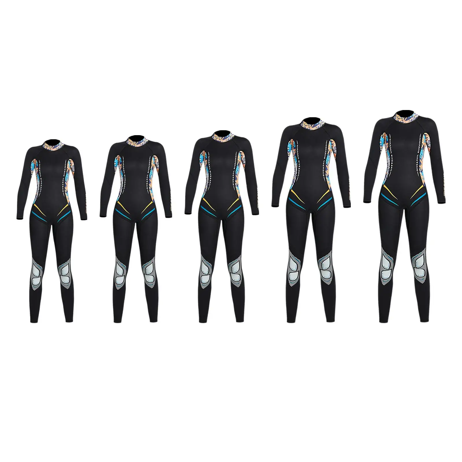 Womens Wetsuits Jumpsuit Back Zip Sunproof Swimsuit for Kayaking Snorkeling Water Sports