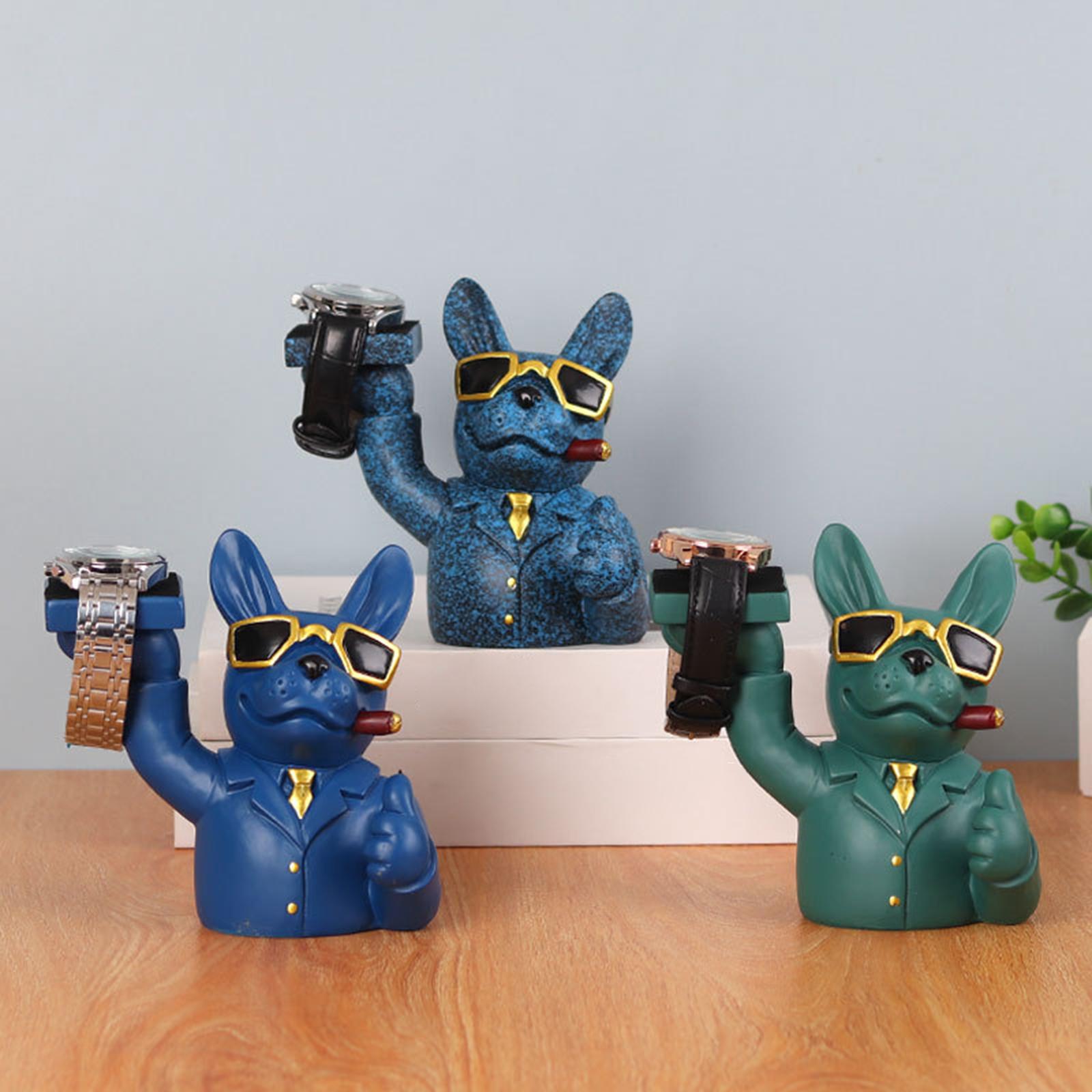 Watch Holder Dog Figurine Model Bracelet Necklace Display Rack Watch Stand