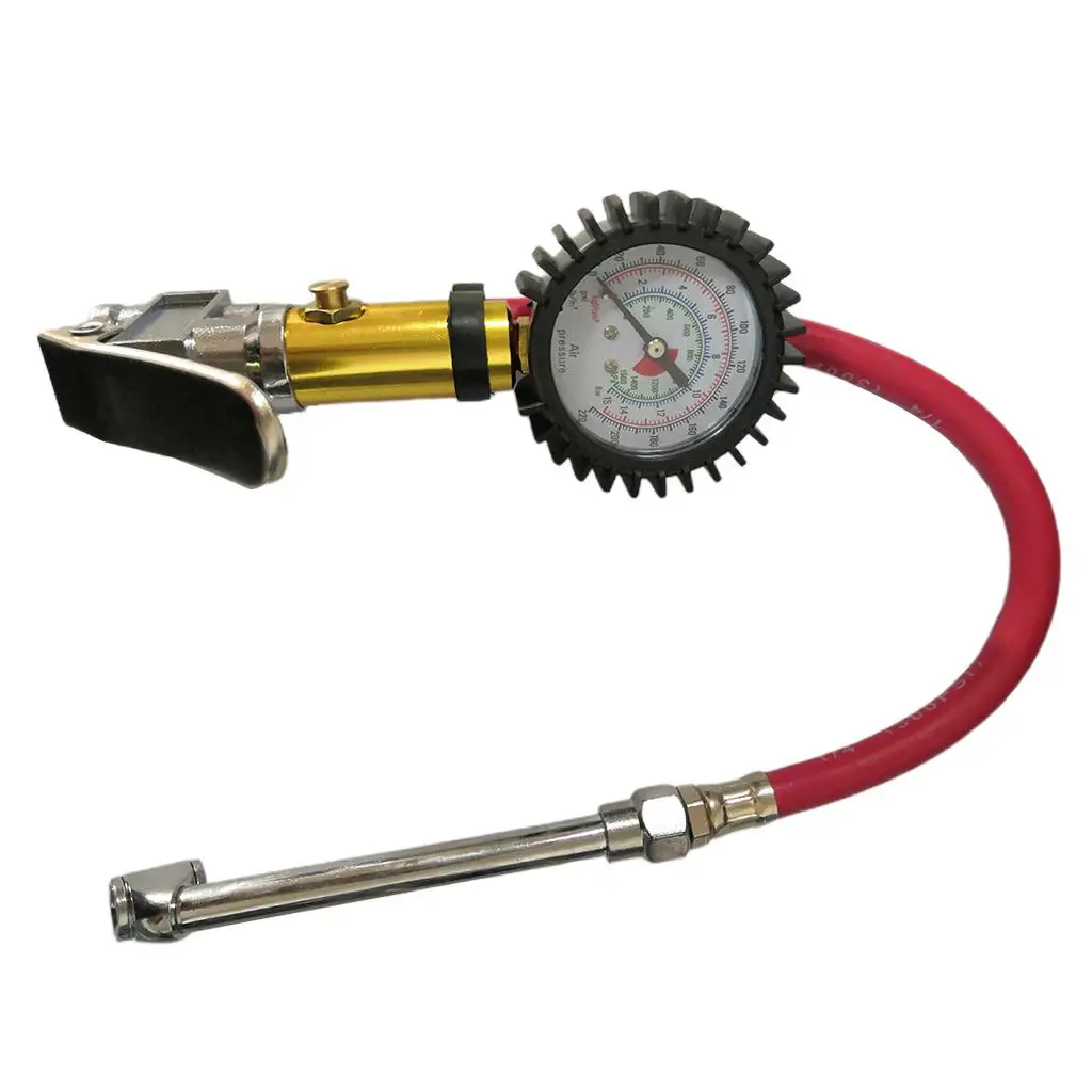 3 in tire inflator with pressure gauge 0 220 PSI Air Chuck