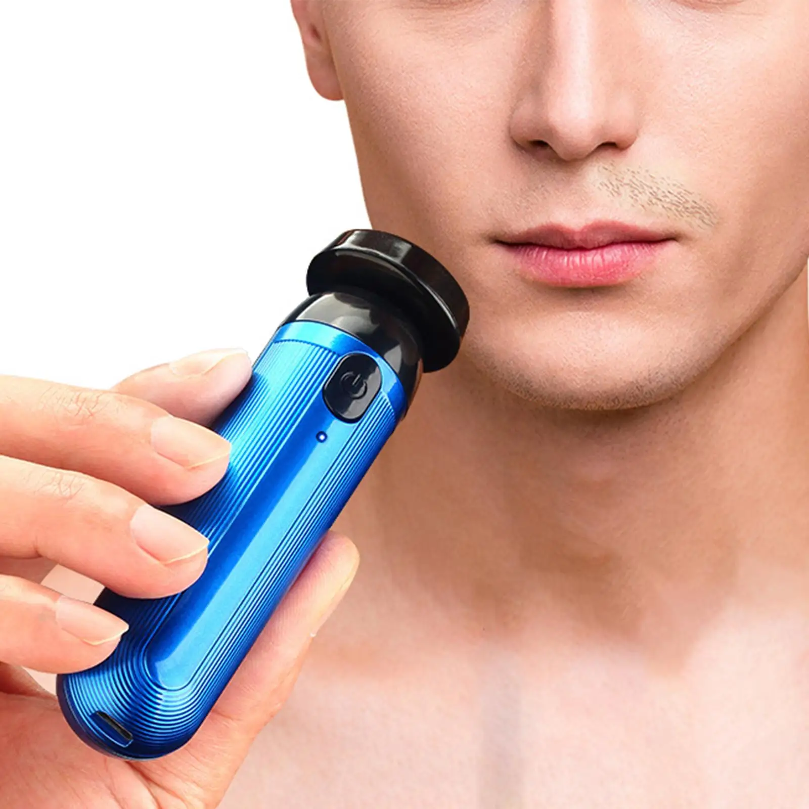 Mini Electric Shaver Razor for Travel Lightweight USB Rechargeable 360 Rotary Blade Head