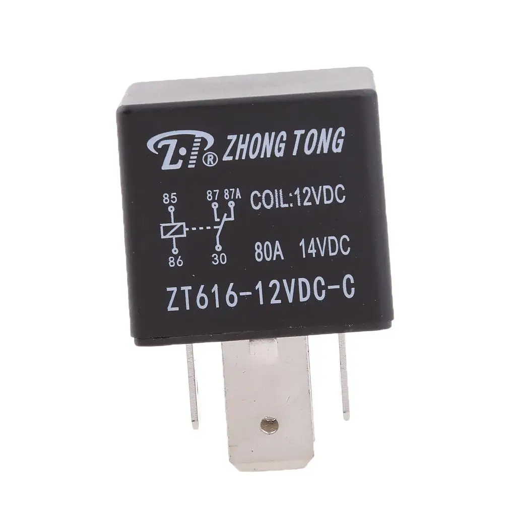 12V 40A/80A 5-Pin SPDT Contacts Automotive Changeover Relay With Bracket 