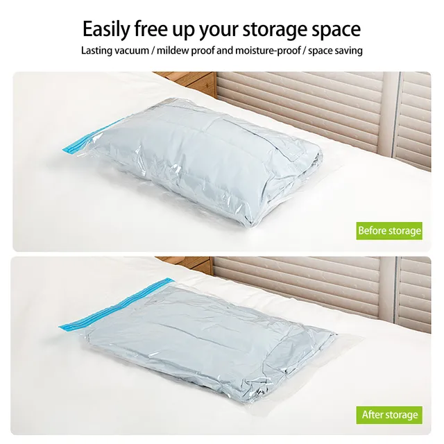 5PCS/LOT Hand Rolling Travel Vacuum Bag For Clothes 35x50cm Compressed  Wardrobe Under Bed Seal Storage Bags Saving Room Suitcase - AliExpress
