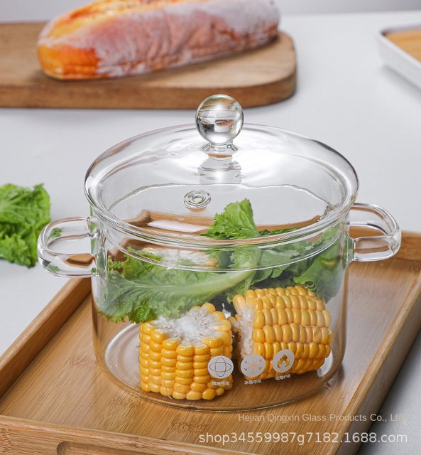 Thick Bottom Pots Fine Stewed Dial Cooking Pots Glass Band Cover Clear  Cooking Ustenes Of Cuisine Double Ear Handle Glass Pan - Cookware Sets -  AliExpress