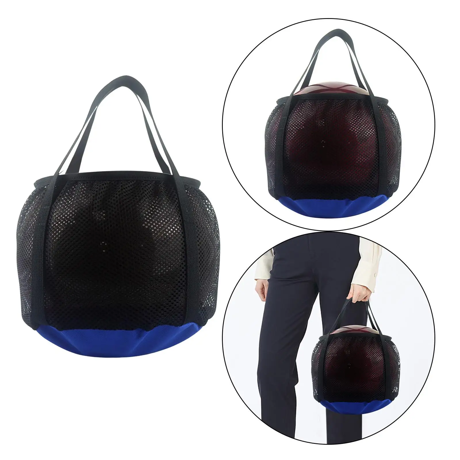 Oxford Bowling Ball Bags Handbag Sport Equipment with Handle Pocket Tote Portable for Gym Outdoor Single Ball Practice Training